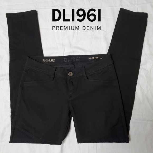 DL1961 Denim - DL1961 'Harlow' Moto Black Skinny Jeans NWOT